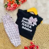 Conjunto bebê menina Calça + Blusa Meu Pretinho Nada Básico