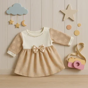 Alternative view of Vestido de Bebê menina Renda de Luxo Fashion