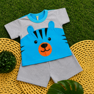 Alternative view of Conjunto de bebê menino short e blusa verão calor 3 a 6 meses blogueirinho temático ursinho