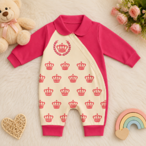 Macacão para Bebê Menina Princesa Coroa