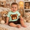 Conjunto de bebê menino tematíco ursinho