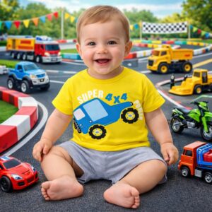 conjunto de bebe menino carro Roupa de bebê menino lançamento