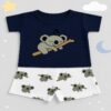 conjunto de bebe menino coala 3 a 6 meses short + camisa