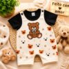 Macacão de Bebê Ursinho e Camiseta verão