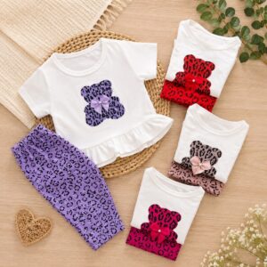 Conjunto Bebê Menina Calça + Camiseta Ursinho Fofo