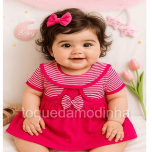 Vestido princesa para bebê menina verão calor festa moda blogueirinha
