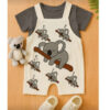 Jardineira de bebê menino + Camiseta Coalinha fofa verão