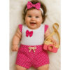 conjunto para bebê menina blusa short + tiara luxo roupa de calor Para Bebê Menina verão fashion