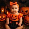 Jardineira temático mesversario menina Festa ensaio Book temático hallowen