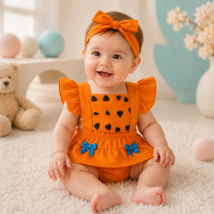 Alternative view of Romper Bebê Menina de Mesversario Pedrita