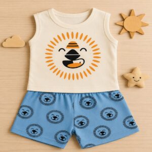Alternative view of Kit 2 peças conjunto regata + Short para bebê menino roupa de bebê menino fresquinha