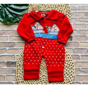 Macacão de bebe menino Barquinho estampado barquinho confortável vira pé
