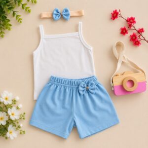 Alternative view of Conjunto de Bebê Menina + Faixa de cabelo Verão Calor Blogueirinha