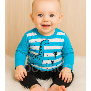 Conjunto camisa manga longa + calça meia estação para bebê menino