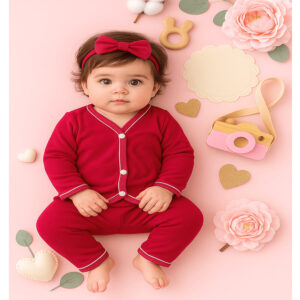 Pijama manga longa para bebê menina pijaminha roupa de dormir para bebê menina