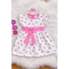 Vestido de bebê menina festa luxo 3 a  7 meses