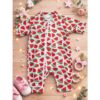 Macacão curto para bebe menina estampado Glamour chique