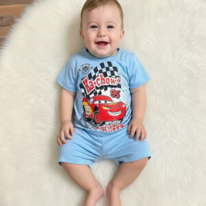 Alternative view of Conjunto bebê menino  camisa e shorts verão Temático carros passeio