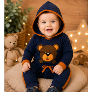 Conjunto de Bebê menino Inverno Ursinho – Look Fofo e Quentinho