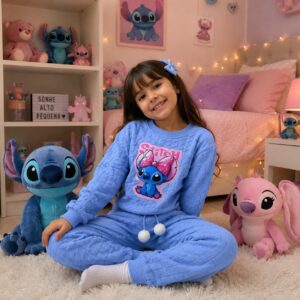 Alternative view of Conjunto infantil de frio para menina lilo stitch calça e blusa manga longa conjunto moda blogueirinha