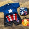 Conjunto menino Capitão America Camiseta e Short