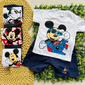 Conjunto menino Mickey camiseta e short