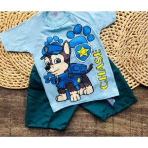 Conjunto menino Patrulha Canina camiseta e short