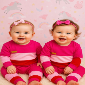 Conjunto Manga Longa Bebê Menina Delicadeza e Aconchego.