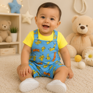 Jardineira + Camisa de bebê Menino verão Temátíco Mesversário Pikachu