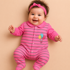 Macacão para bebê menina + faixa de cabelo Macacão de bebê menina RN recém nascida