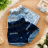 Shorts Jeans Infantil Feminino Moda Blogueirinha verão
