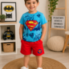 Conjunto menino Super Homen camiseta e short