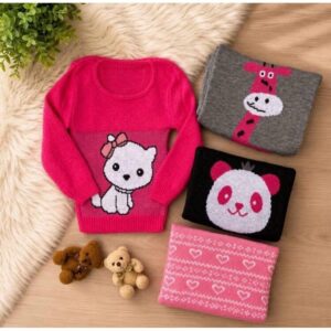 Alternative view of Blusa de frio infantil para meninas blusa de lã blogueirinha Outono/Inverno