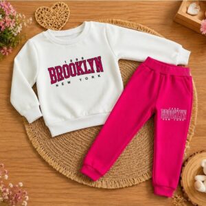 Conjunto de Frio Infantil Blusa de Frio e Calça Outono/Inverno Casual Premium