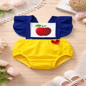 Romper de menina temático Branca de Neve
