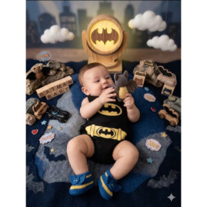 Alternative view of Body Bebê Menino Super Herói Fantasia Batman