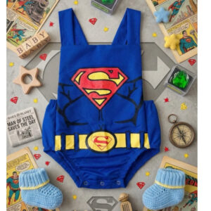 Alternative view of Body Bebê Menino Super Herói Fantasia Superman