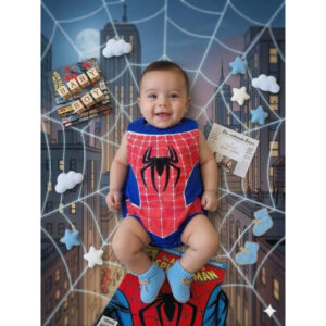 Body Bebê Menino Super Herói Fantasia Homem - Aranha