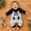 Macacão de bebê menino Longo Animais Pandinha