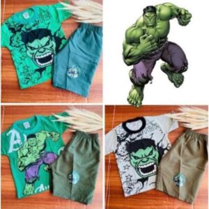 Alternative view of Conjunto menino Hulk camiseta e short