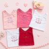 Kit Com 3 Camisetas Regata Bebê Menina Camisetinha Regata Bebe Menina 100% algodão