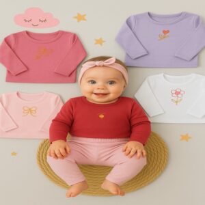 Alternative view of Kit 3 Camiseta manga longa Infantil para bebe menino 100% algodao