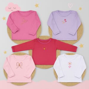 Kit 3 Camiseta manga longa Infantil para bebe menino 100% algodao