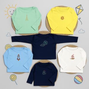 Kit 3 Camiseta manga longa Infantil para bebe menino 100% algodao
