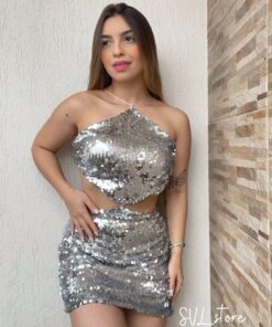 Vestido Lantejoula Amarração - Imagem 5