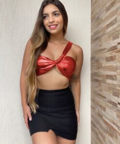 Cropped metalizado uma alça carnaval - Imagem 15