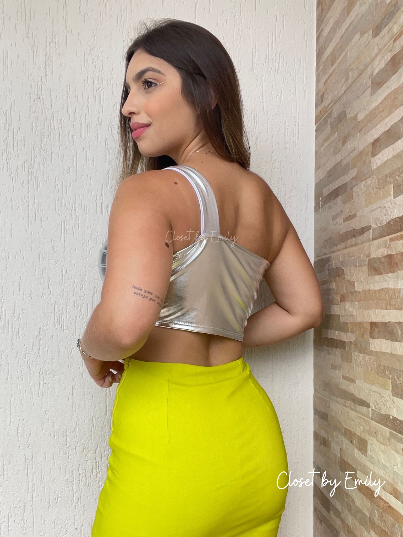 Cropped metalizado uma alça carnaval - Imagem 6