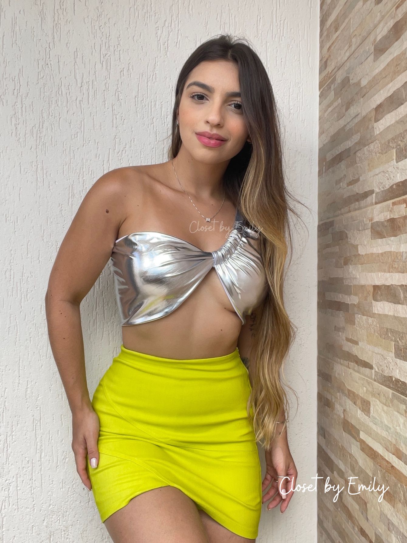 Cropped metalizado uma alça carnaval - Imagem 8