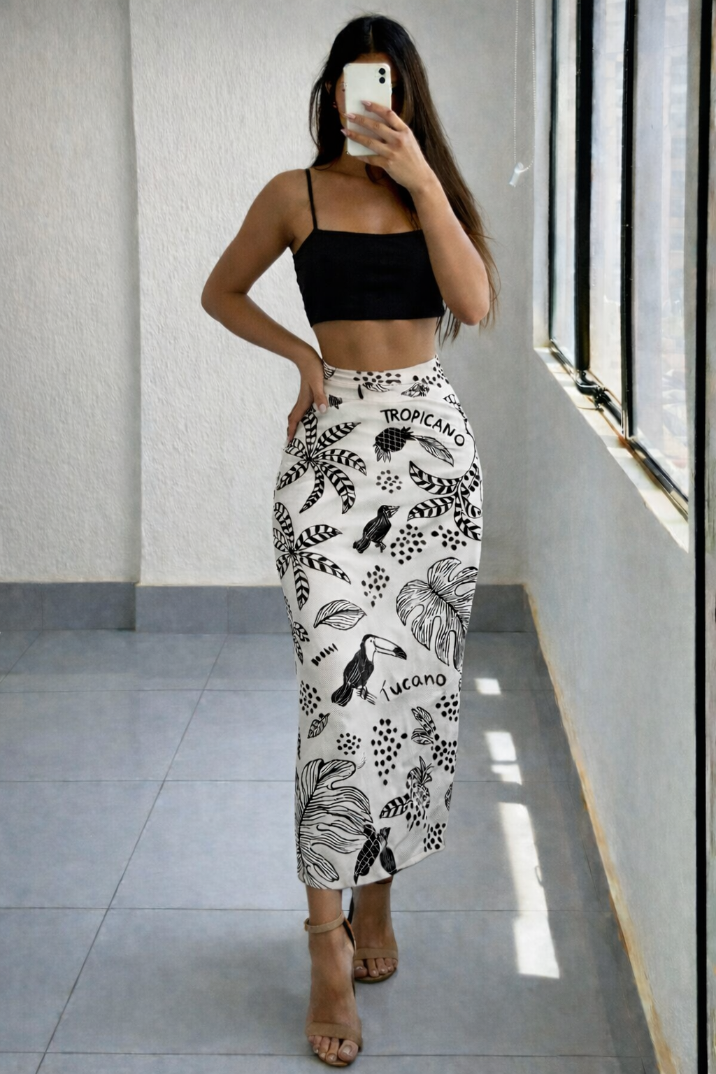 Saia Midi Suplex Tropical - Imagem 4
