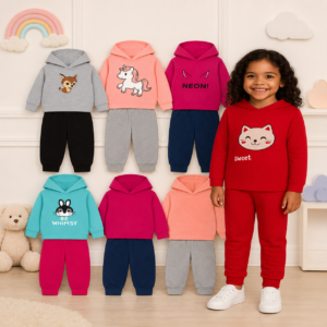 Alternative view of Conjunto Infantil Menina Moletim com Capuz Estampas Variadas